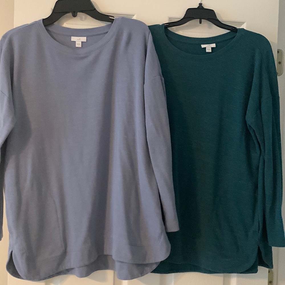 Two tunic style long sleeve tops